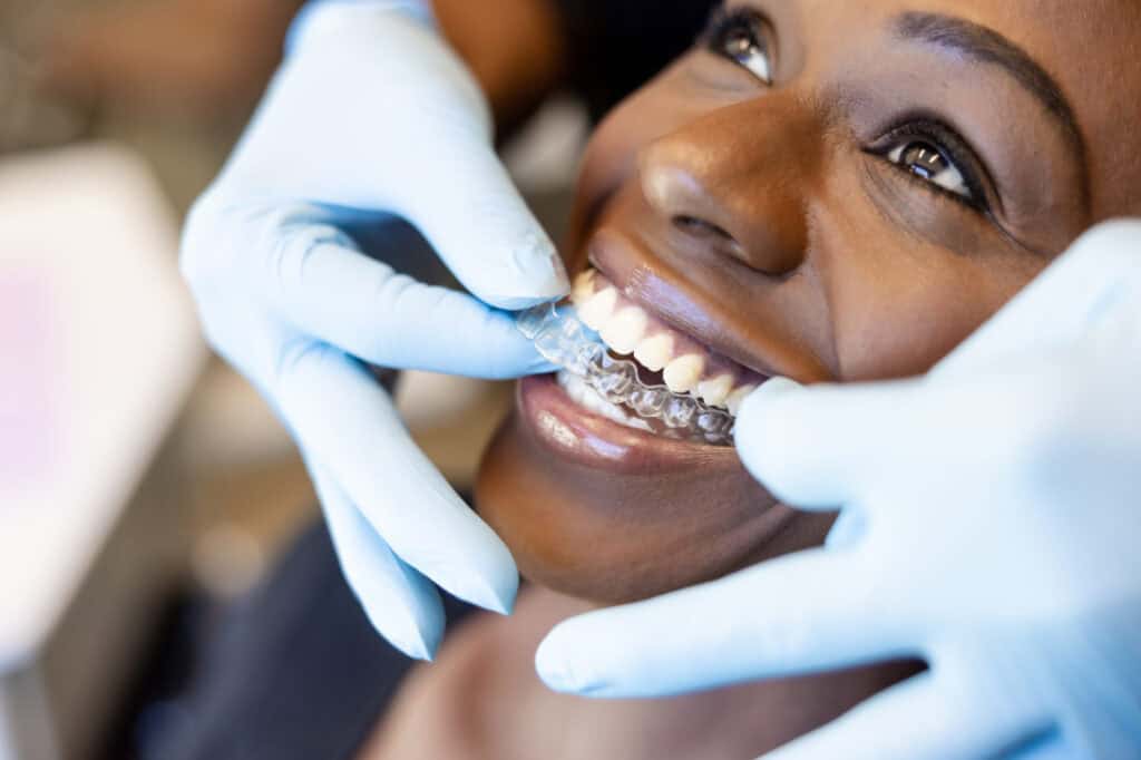 Woman with Invisalign
